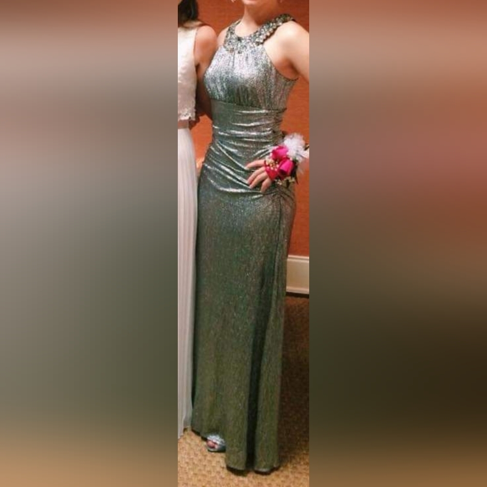 Silver formal gown